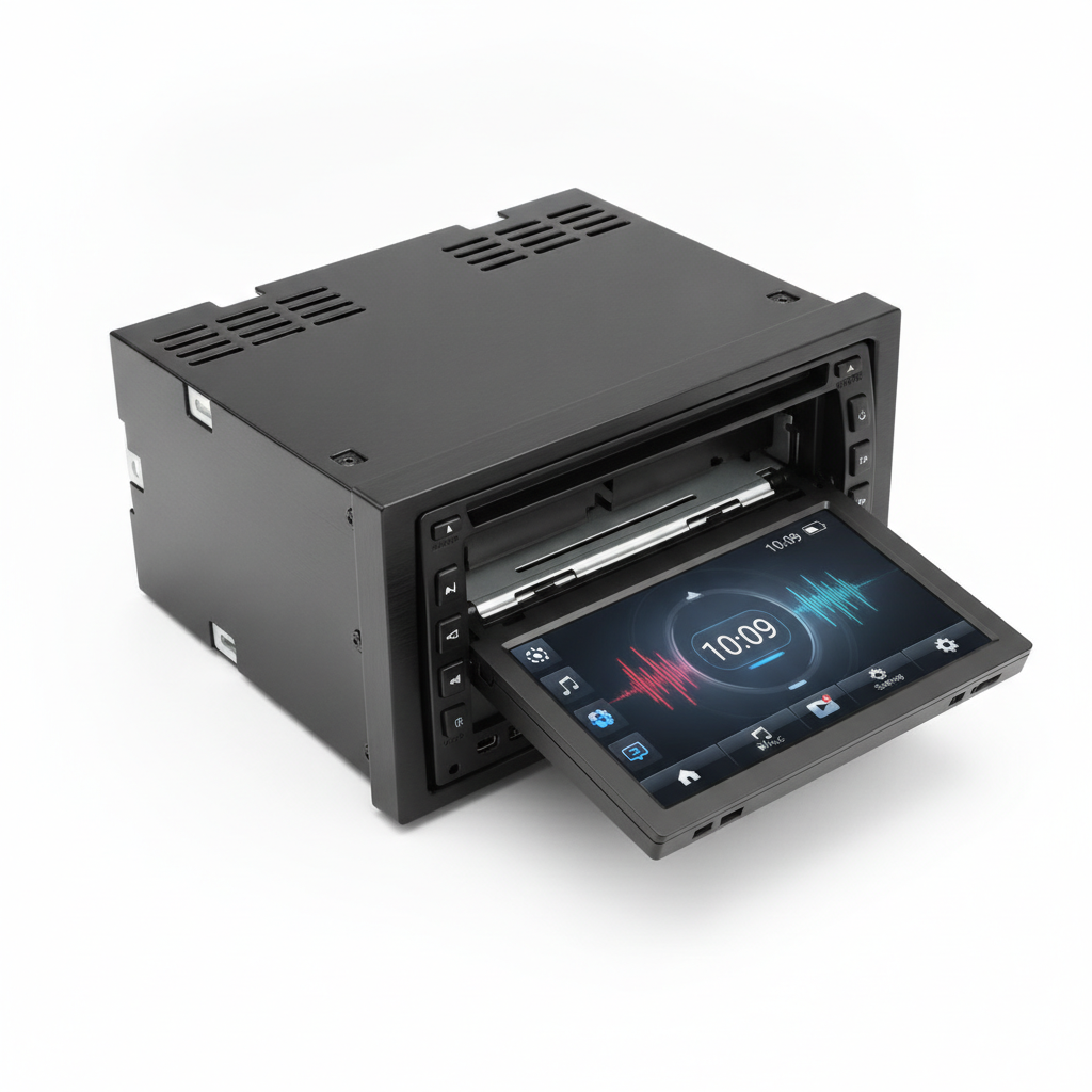 Double-DIN DVD CD multimedia receiver